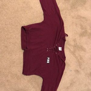 Pink cropped sweater